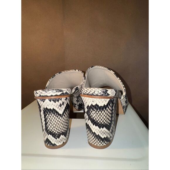 Vince Platform Mule Sandal in Snake Skin Embossed Leather - Picture 5 of 8